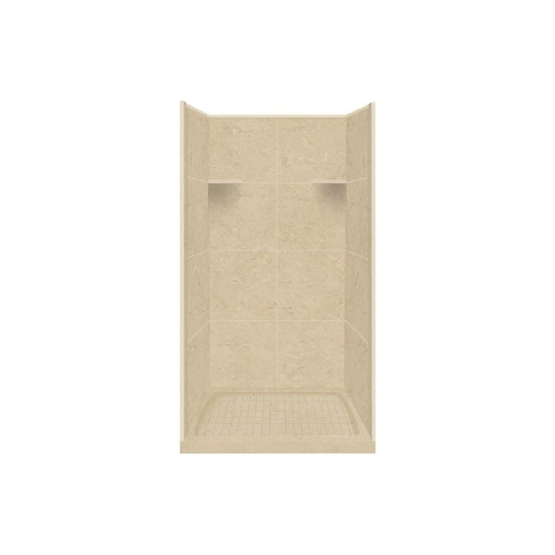 Samson Solid Surface 75" x 36" x 36" Three Panel Shower Wall Kit Wayfair